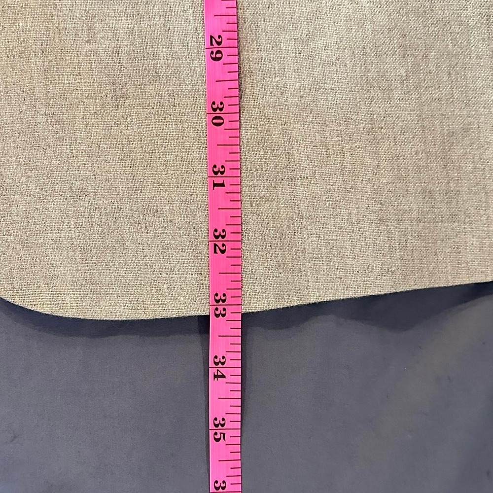 Jennie Moore  Vintage 90s 100% Linen Oversized Blazer Tan Beige‎ Office Size 14 - Picture 8 of 8